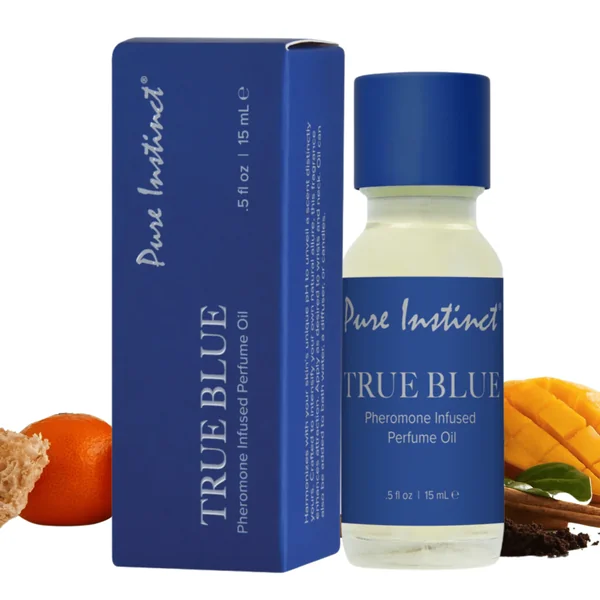 Pure Instinct Pheromones for Men and Women Perfume Oil w/Dripper – 15 ml True Blue