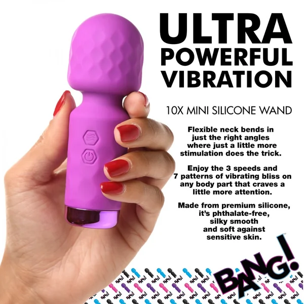 Purple Toy Target 10X Mini Silicone Wand - Purple