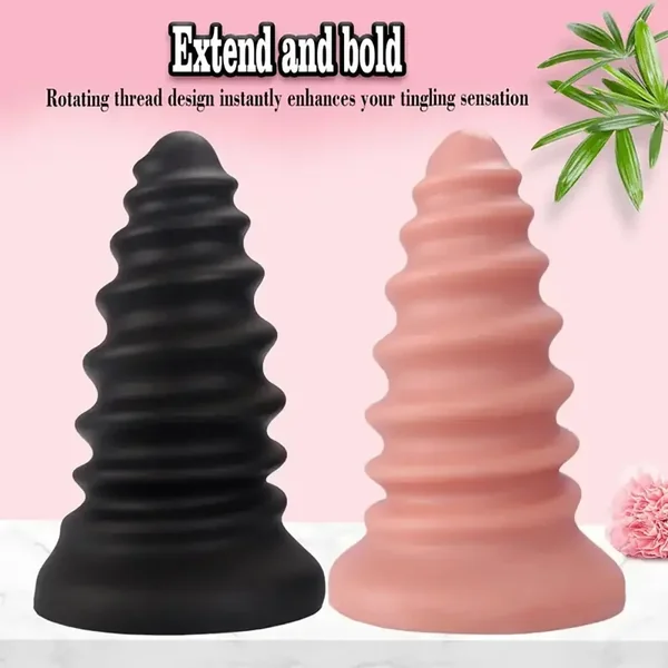 PVC Threaded Screw Anal Plug Large Novelty Fun Backdoor Anus Plug