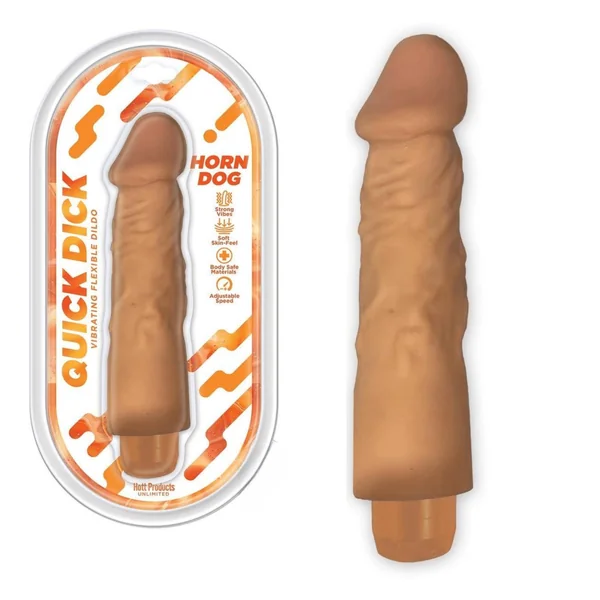 Quick Dick Flexible G-spot Stimulator Dong Vibrating Dildo Realistic Vibrator