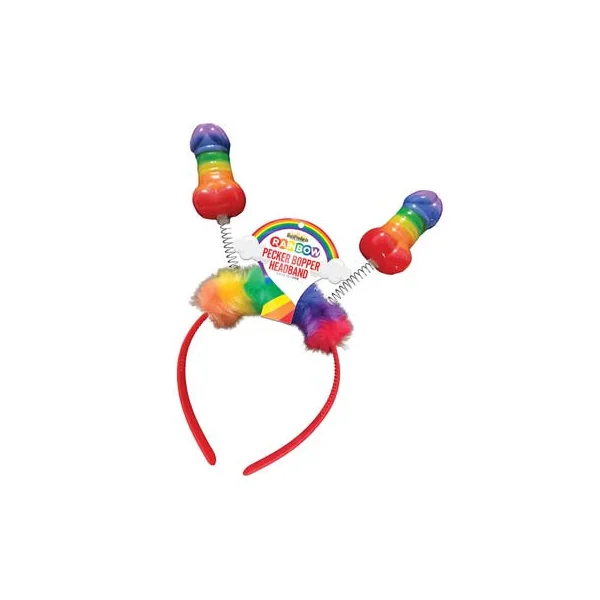 Rainbow Pecker Bopper Headband