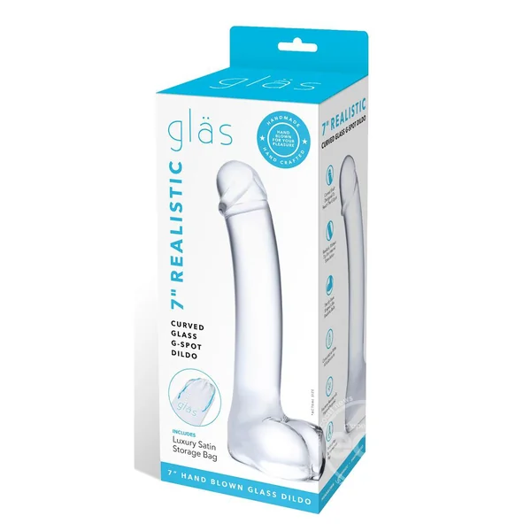 Realistic Curved Glass G Spot Dildo