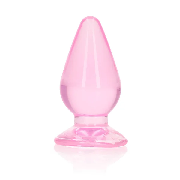 RealRock Crystal Clear 3.5 in. Anal Plug Pink