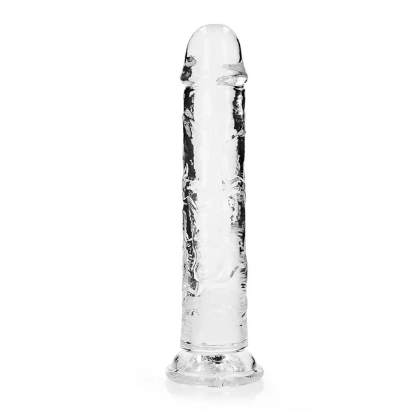 RealRock Crystal Clear Straight 9 inches Dildo Without Balls Clear
