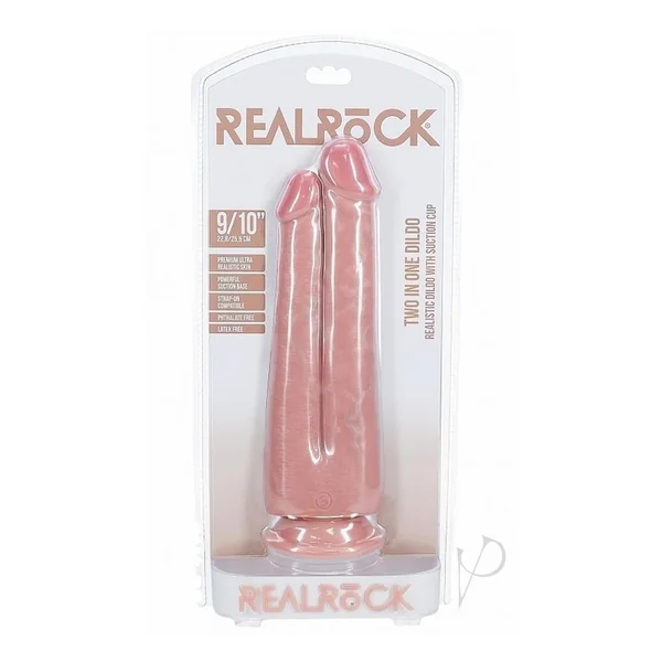 RealRock Ultra Realistic Skin Dual Penetration 9in/10in - Vanilla