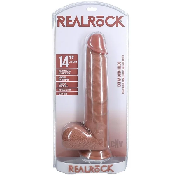 Realrock Xl Straight W Balls 14 Tan
