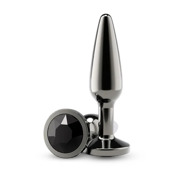 Rear Assets Chrome Tapered Anal Plug – Medium – Gray