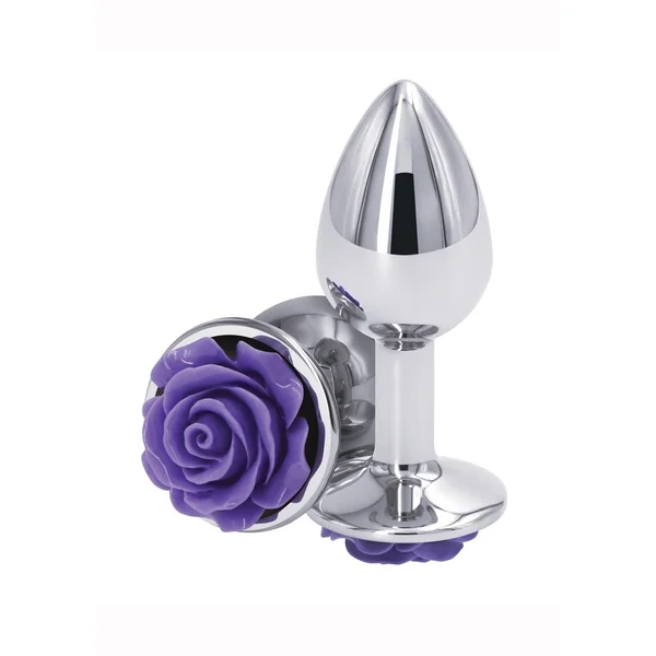 Rear Assets Rose Aluminum Anal Plug – Small – Purple