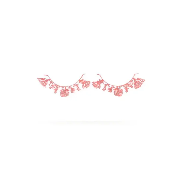 Red Plastic Design Faux Eyelashes