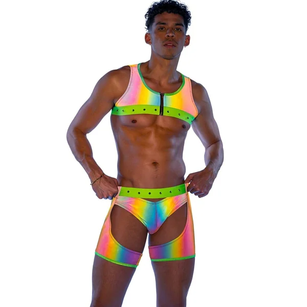 Reflective Chaps with Stud Detail