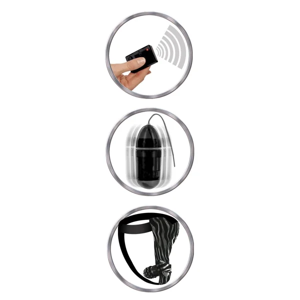 Remote Control Vibrating Panties Waterproof Black Fetish Fantasy