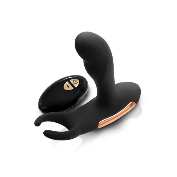 Renegade Sphinx USB Rechargeable Silicone Warming Prostate Massager With Wireless Remote Control Black