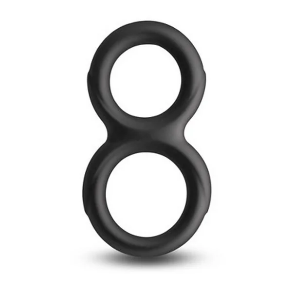 Renegade Twofold Silicone Cock Ring – Black