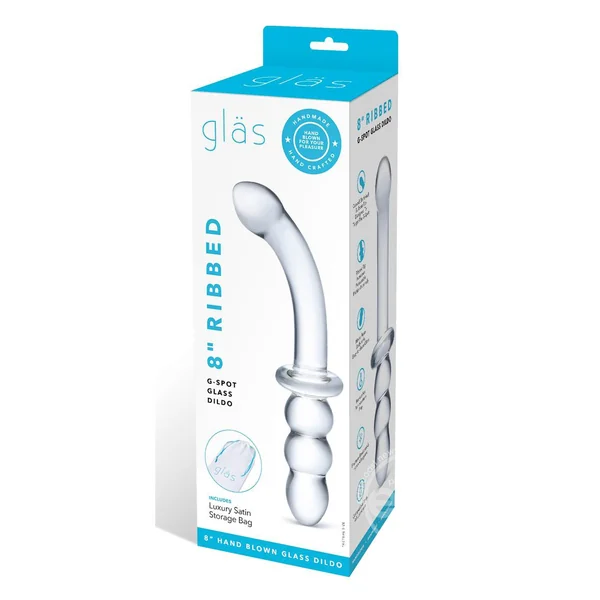 Ribbed G Spot Glass Dildo