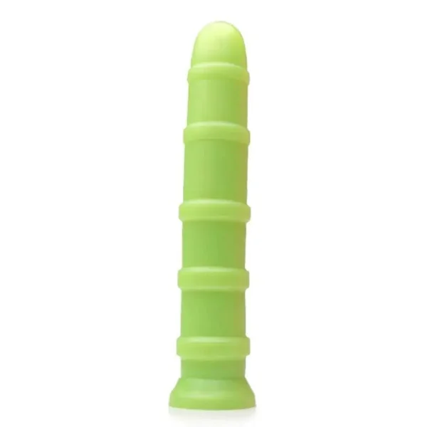 Ribbed Large Dildo Sex Toy Tantus Cisco Dildo Lime Body Safe Huge Anal Dildo