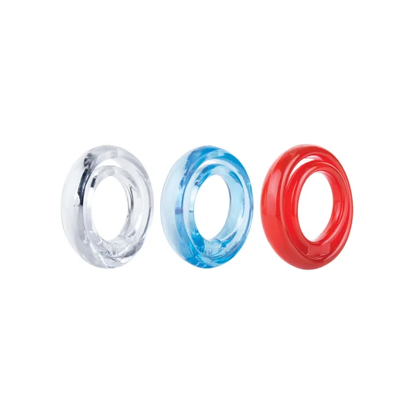 Ring O 2 Cockring With Ball Sling Assorted Colors 18 Each Per Box