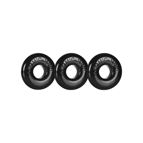 Ringer Donut Cockring 3 Pack Black