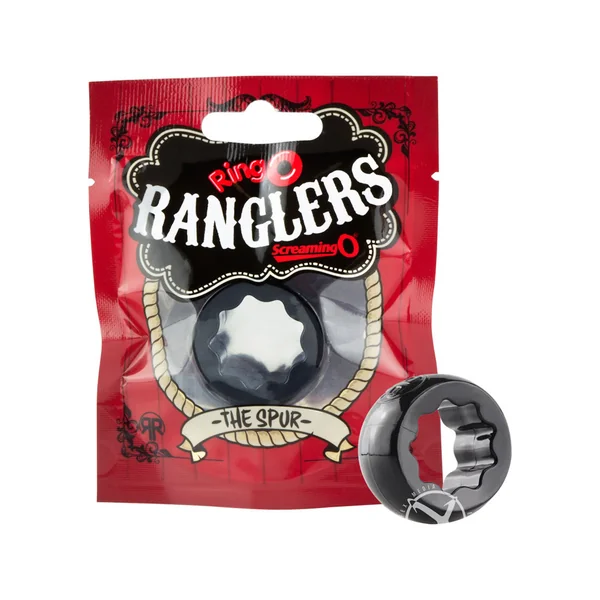 RingO Ranglers The Spur Cock Ring - Black (10 each per box)