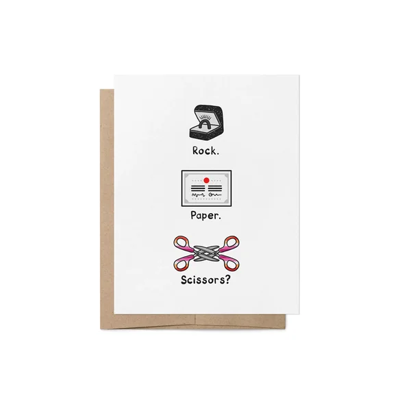 Rock Paper Scissors Lgbtq+ Wedding Greeting Card