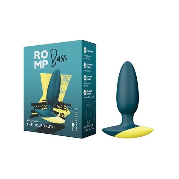 ROMP Bass Vibrating Anal Plug – Teal
