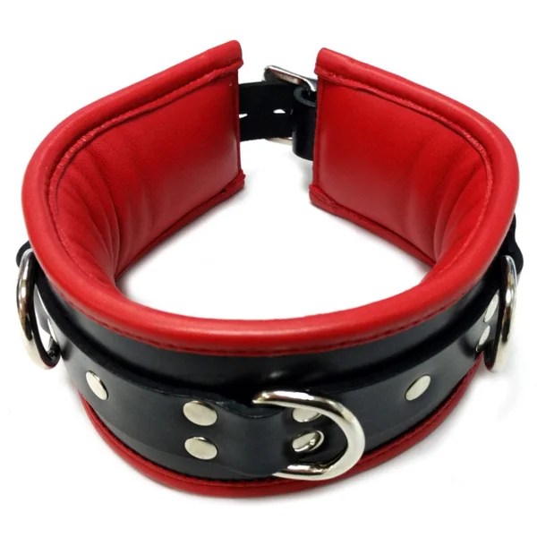 Rouge Garments Leather 3 D-Ring Padded Collar