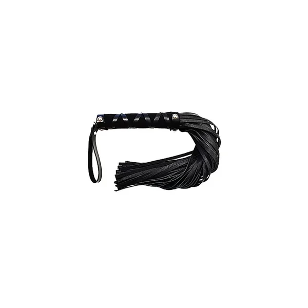 Rouge Garments - Short Leather Flogger with Studded Handle