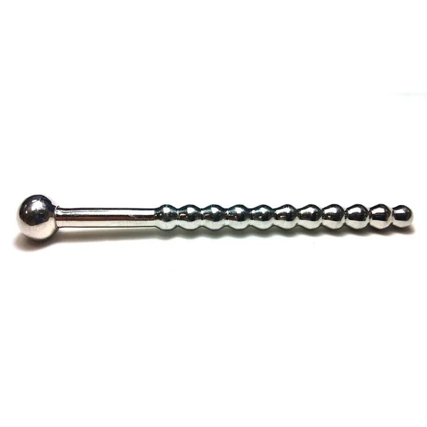 Rouge Garments Stainless Steel Beaded Urethral Sound with Stopper