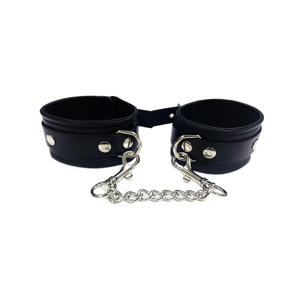 Rouge Leather Ankle Cuffs