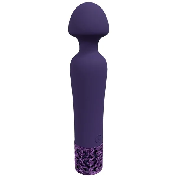 Royal Gems Scepter Silicone Rechargeable Vibrator – Purple