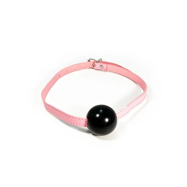 Rubber Ball Gag by Fetish Pleasure Play in Black and Pink
