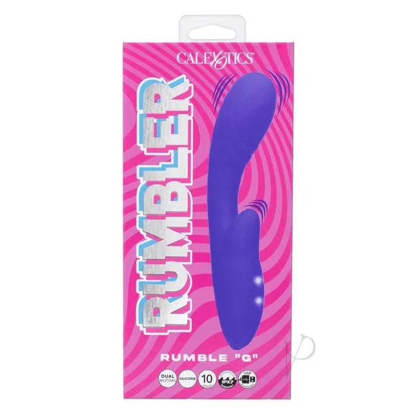 Rumbler Rumble G Rechargeable Silicone Dual Vibrator - Purple