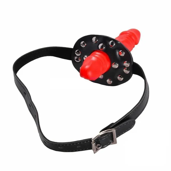 Sadistic Mouth Restraint Red Dildo