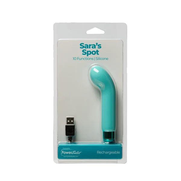 Sara's Spot Rechargeable Bullet With Removable G-spot Sleeve Teal