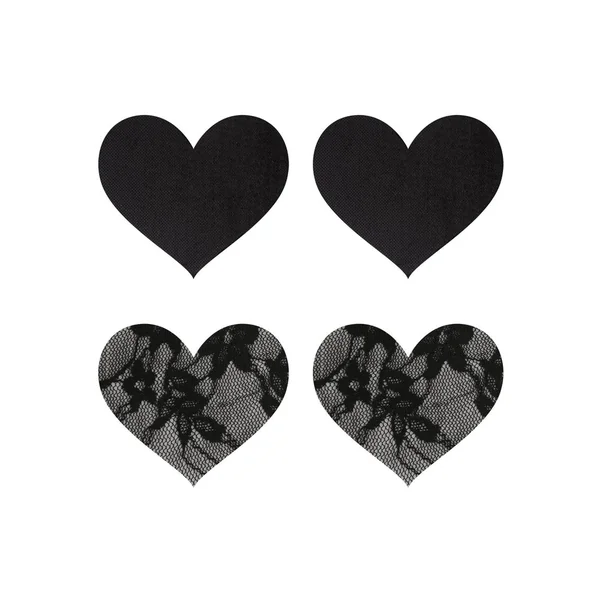 Satin and Lace Hearts Pasties