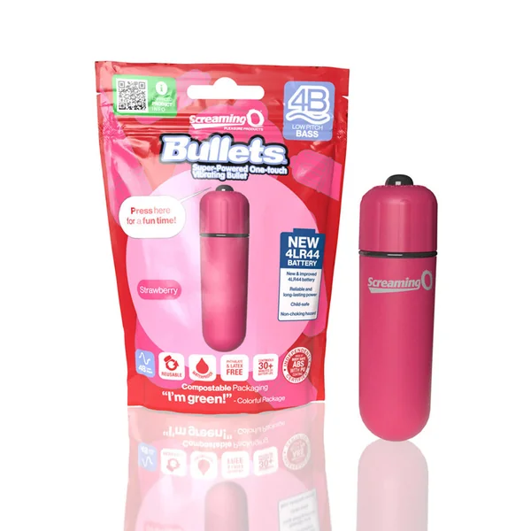 Screaming O 4b Bullet Vibrator Strawberry