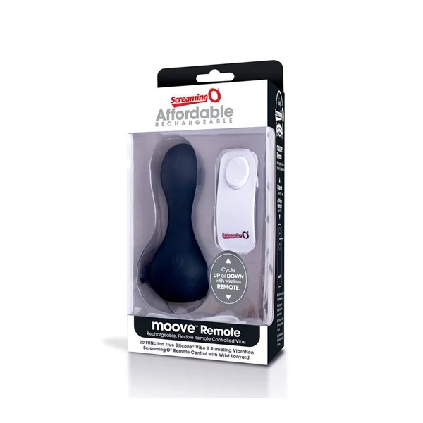 Screaming O - Charged - Moove Discreet Remote Rechargeable Vibrator - Black