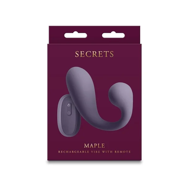 Secrets Maple Rechargeable Silicone G-Spot Warming Vibrator with Clitoral Stimulation