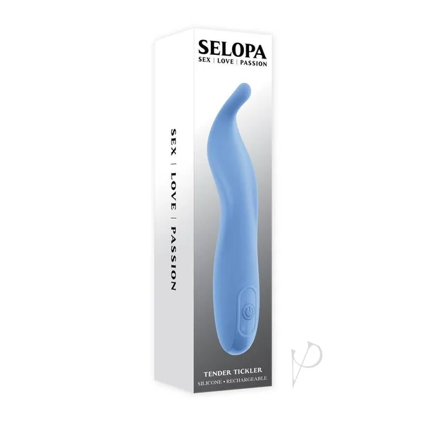 Selopa Tender Tickler Rechargeable Silicone Vibrator - Blue