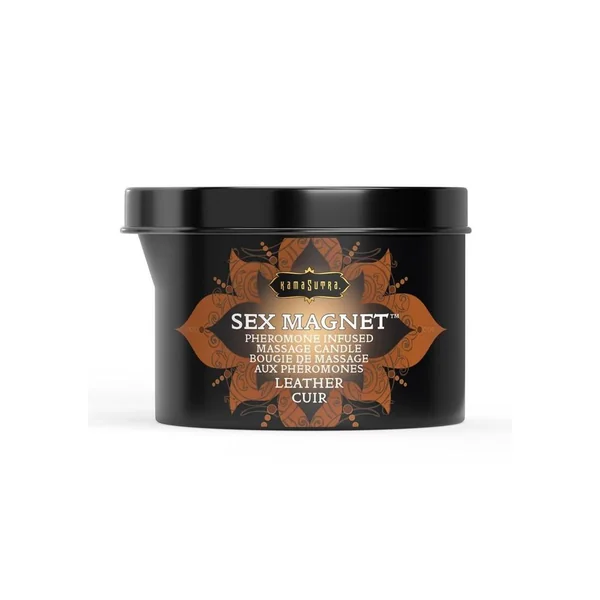 Sex Magnet Pheromone Massage Candle with Pour Spout – Leather