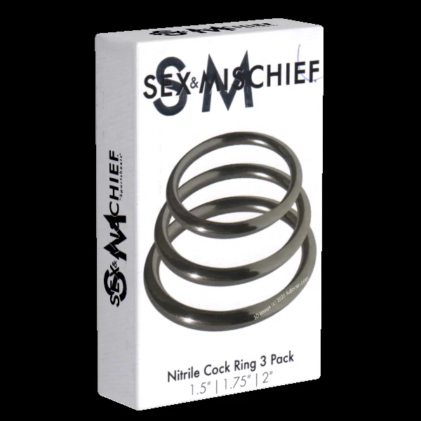 Sex & Mischief Nitrile Cock Ring Pack