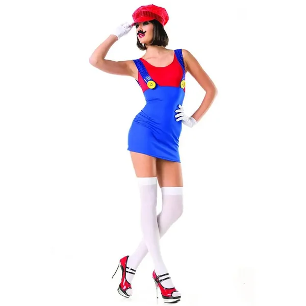 Sexy Red Blue 3 Piece Sassy Mario
