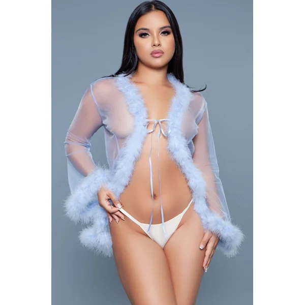 Sheer Marabou Robe