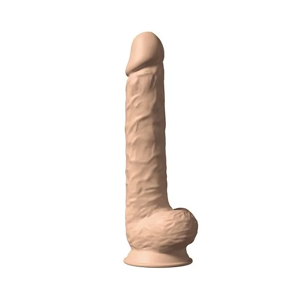 SilexD 15 inch Realistic Silicone Dual Density Dildo with Suction Cup with Balls
