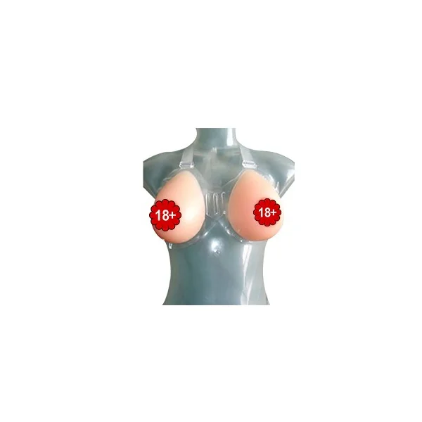 SILICONE BREAST 550 GMS/PAIR WITH TRANSPERANT BRA SBP-001