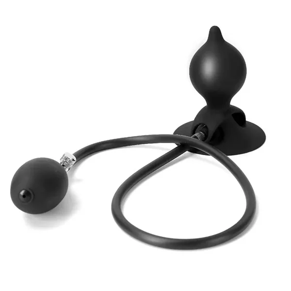 Silicone Inflatable Butt Plug With Suction Cup Adult Toy For Women Men
