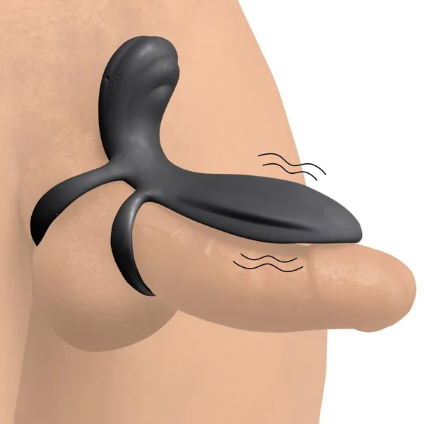 Silicone Vibrating Girth Enhancer w- Remote Control