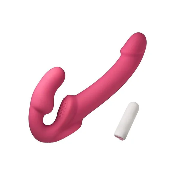 Simply Sweet Candy Crush Vibrating Rechargeable Silicone Strapless Strap-On