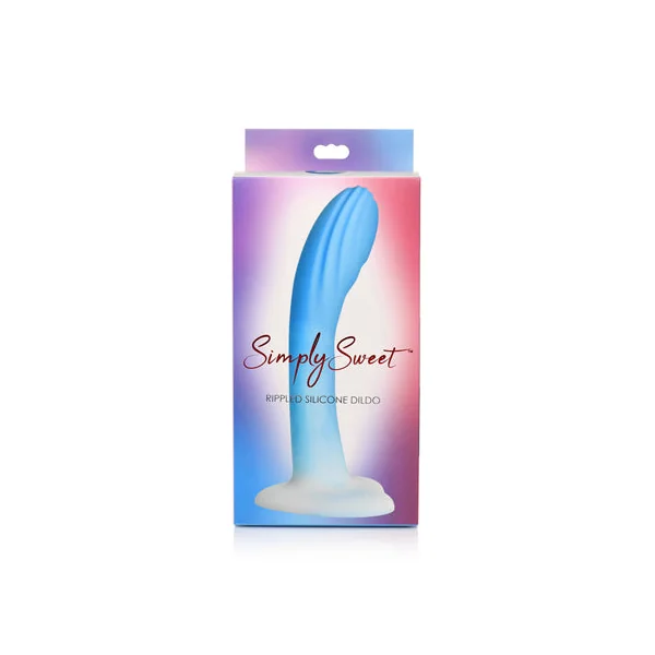 Simply Sweet Rippled 7 in. Silicone Dildo