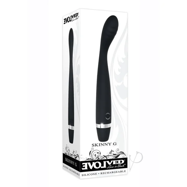 Skinny G Rechargeable Silicone G-Spot Vibrator - Black