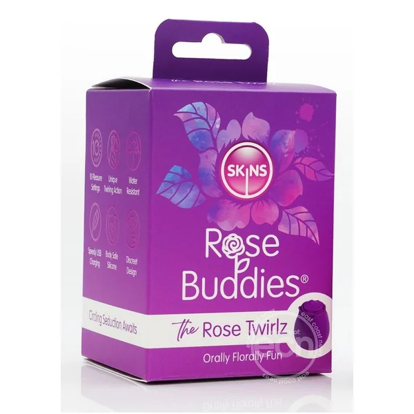 Skins Rose Buddies Rose Twirlz Rechargeable Silicone Clitoral Vibrator